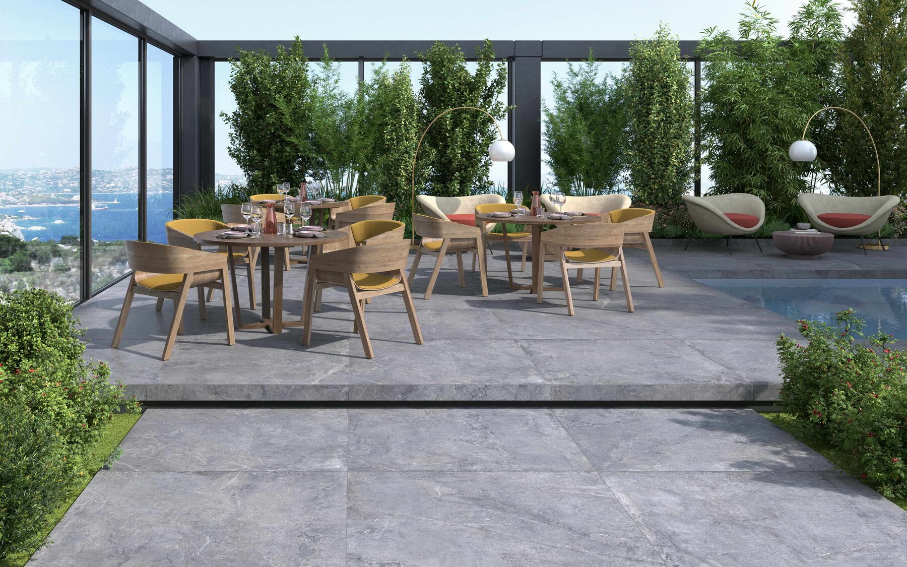 Outdoor-Fliese EVOLUTION titanium 60x90