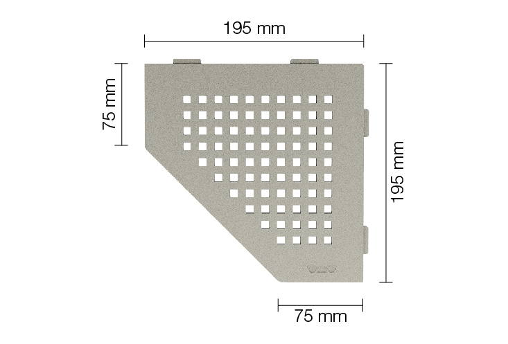 SHELF-E-S2 195x195mm Square TSSG