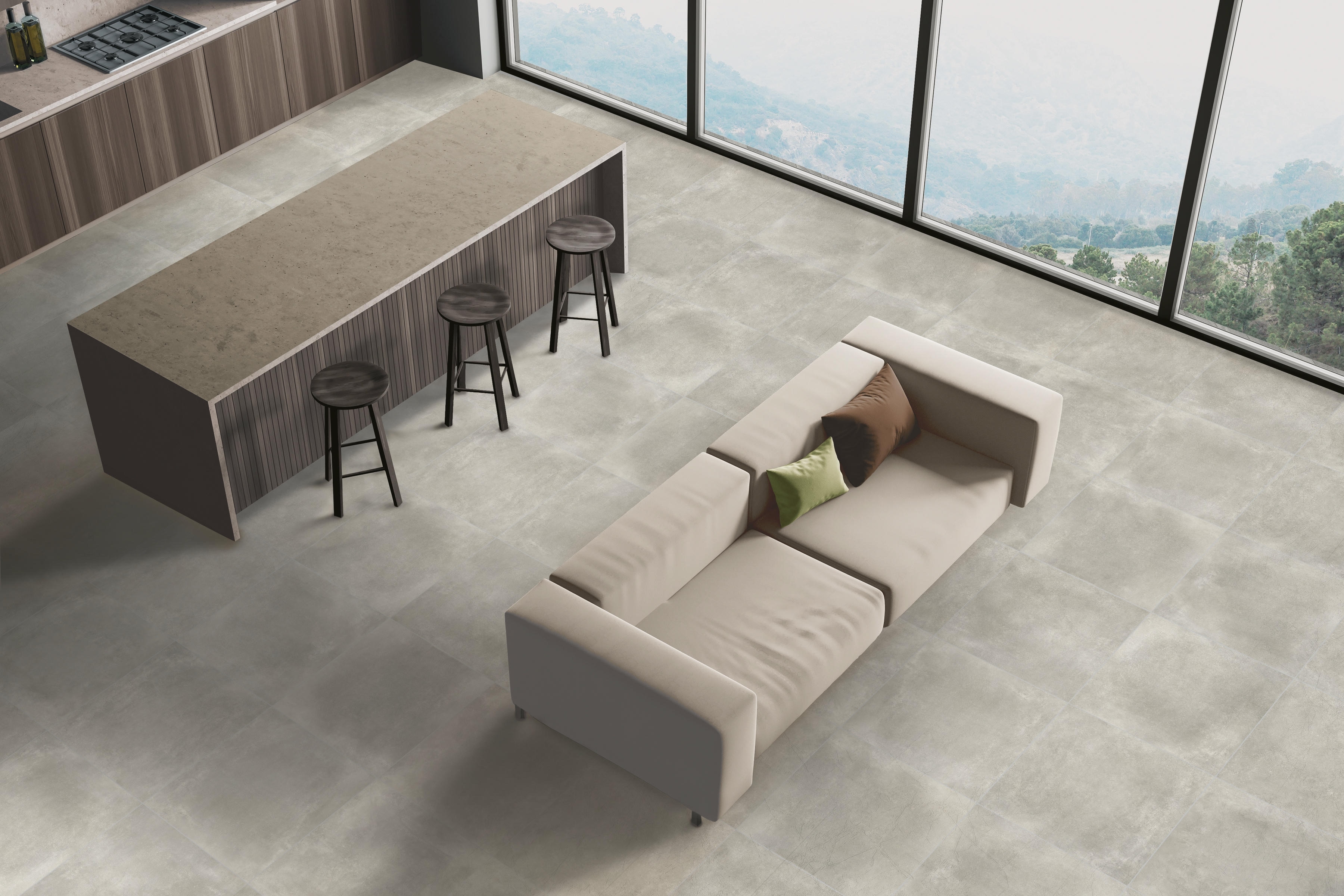 Bodenfliese CONCRETE warm grey 60x120