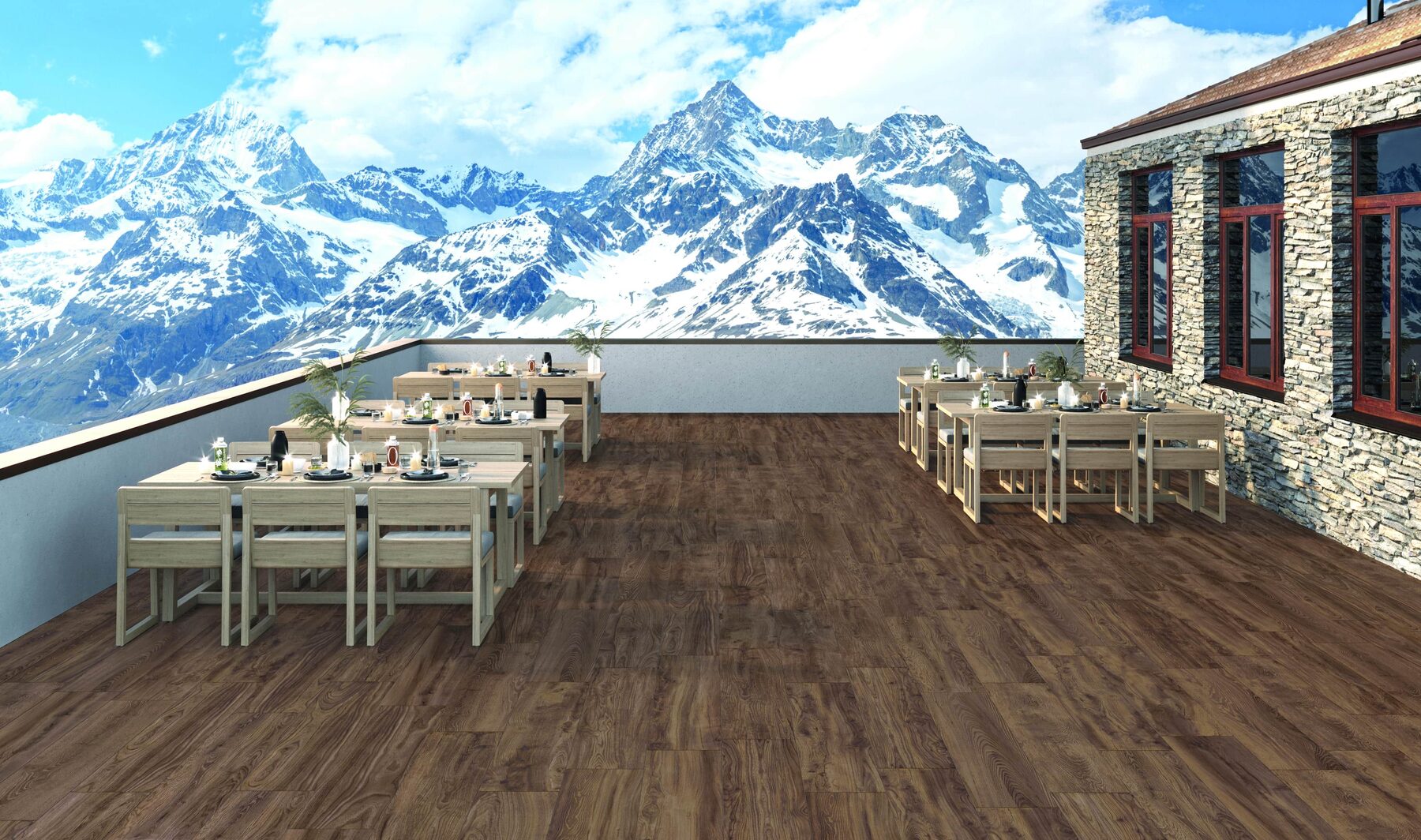 Outdoor-Fliese RUSTIC nut 40x120