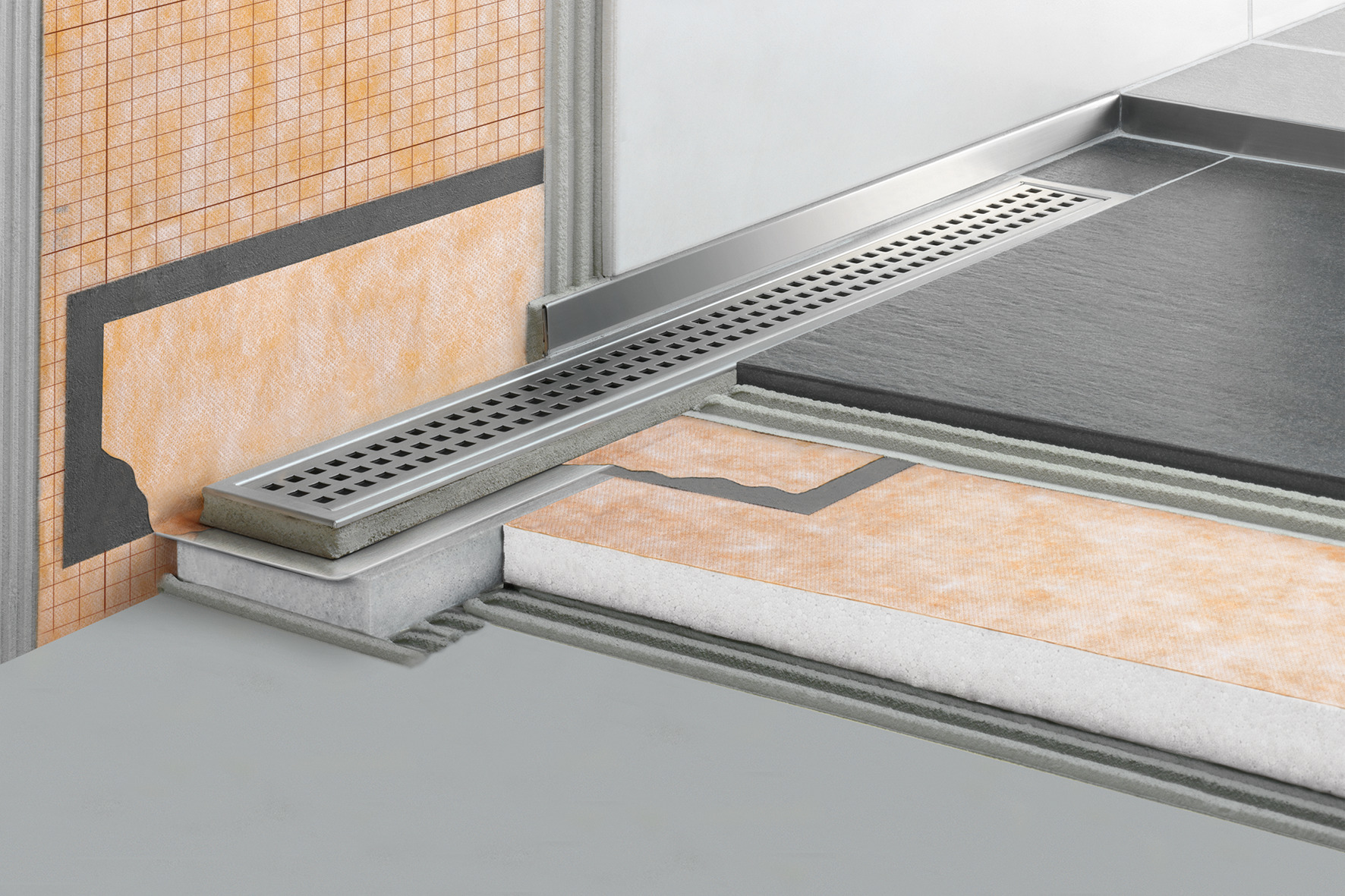 KERDI-LINE 500mm vertikal DN50 Geruchsver