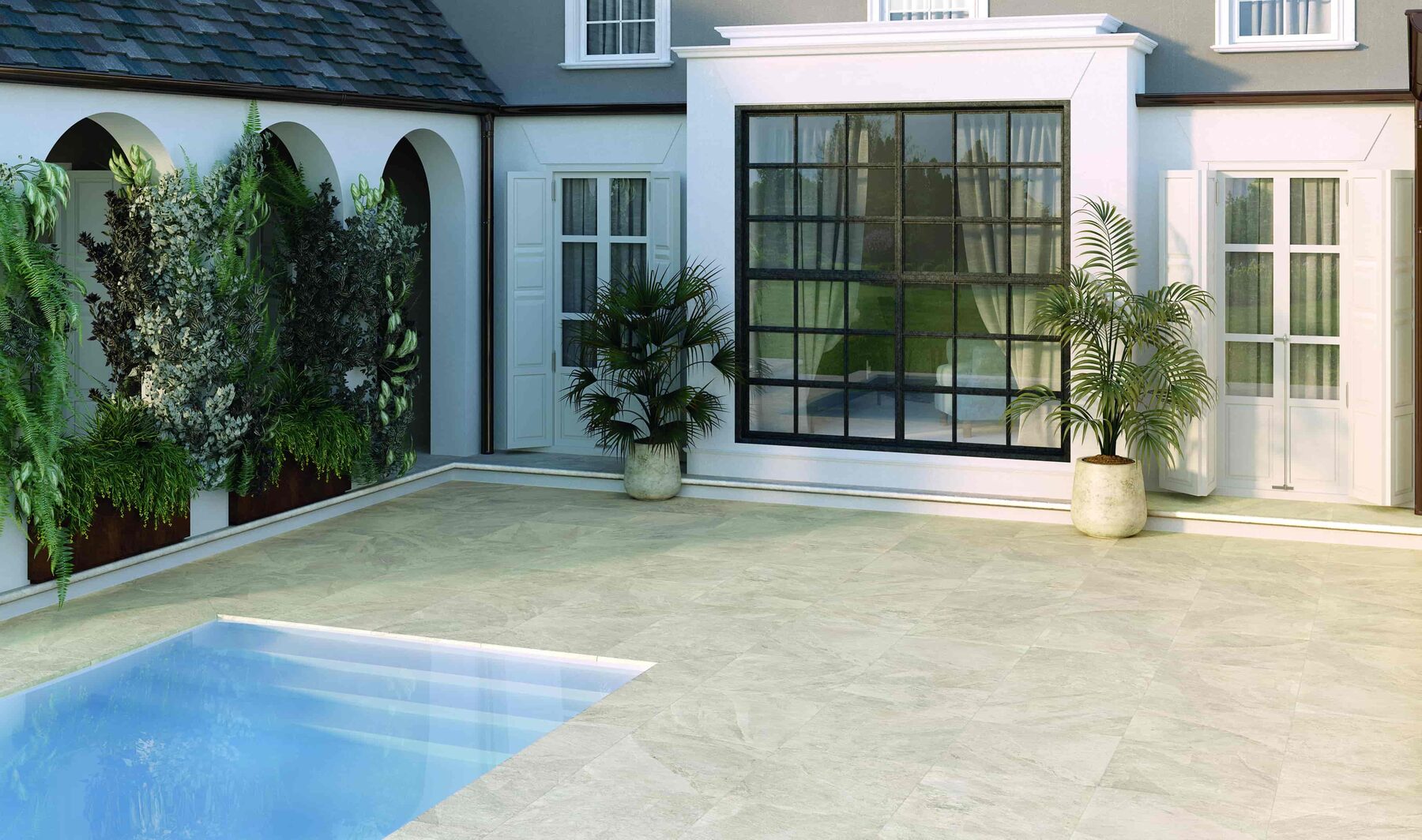 Outdoor-Fliese SLATE grigio 60x120