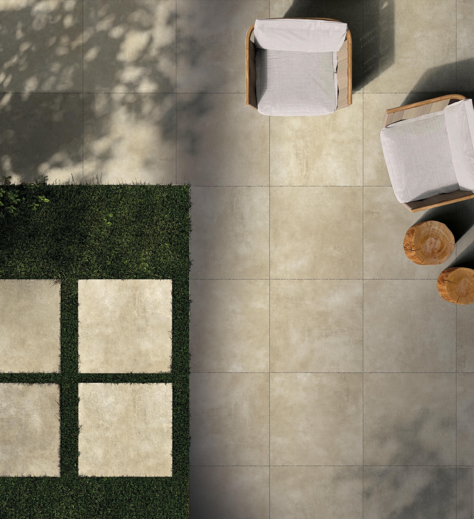 Outdoor-Fliese MONTANA avorio 90x90