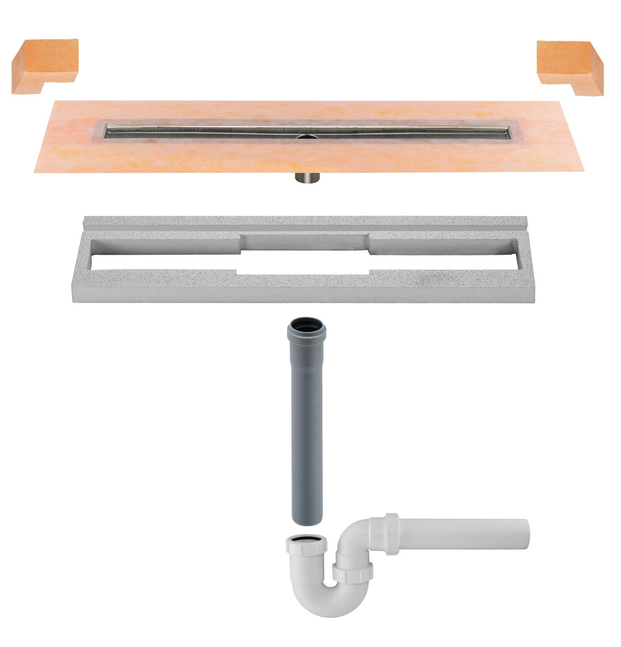 KERDI-LINE 500mm vertikal DN50 Geruchsver