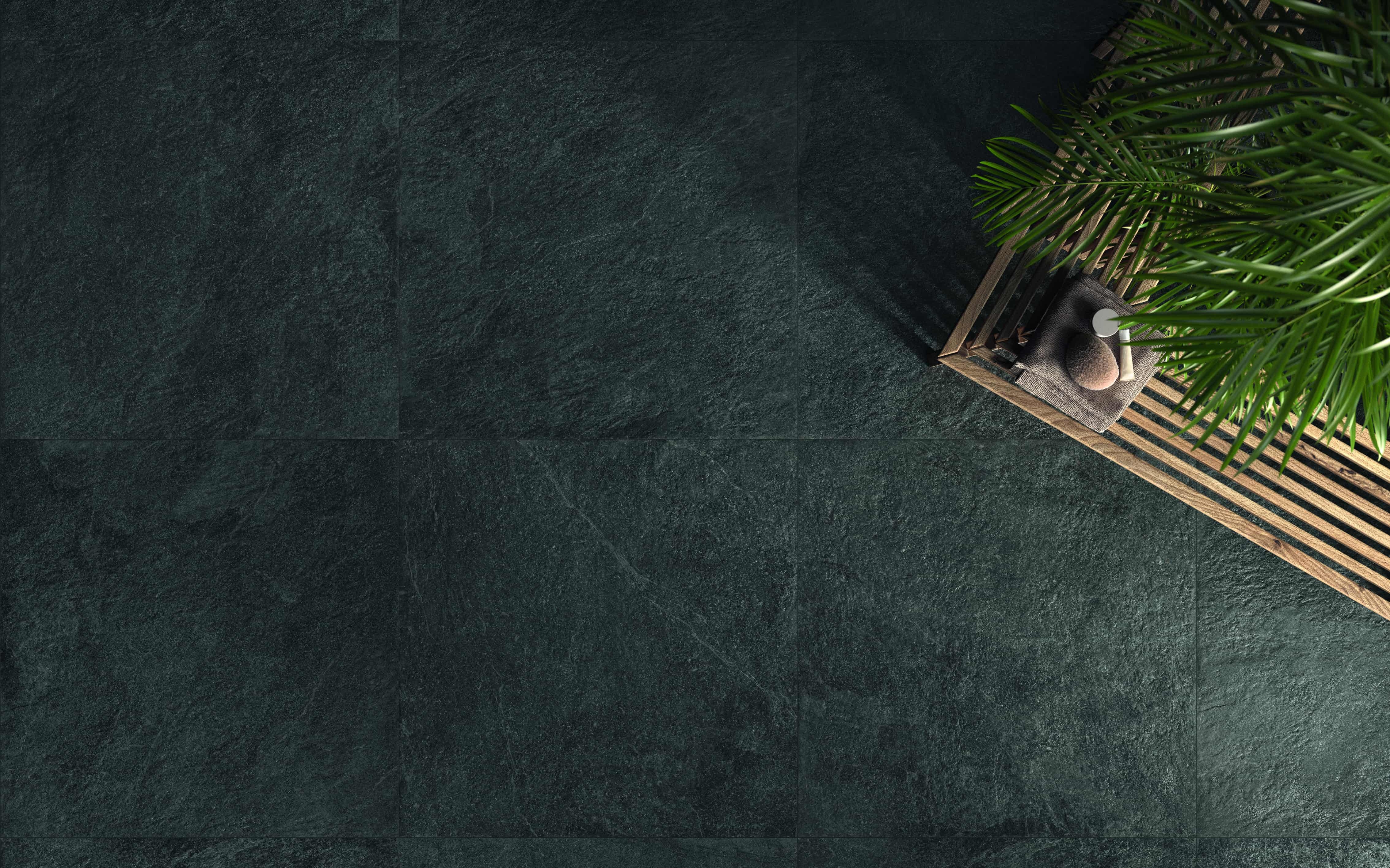 Outdoor-Fliese PIETRA ANTICA black 60x120
