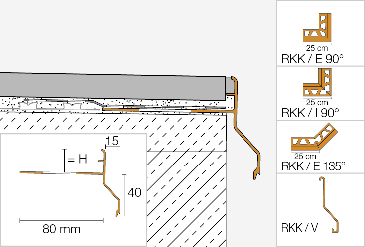 BARA-RKK VerbinderRandprofil grau-metalli