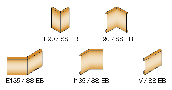 SCHIENE-STEP-EB Innenecke Kantenprofil E