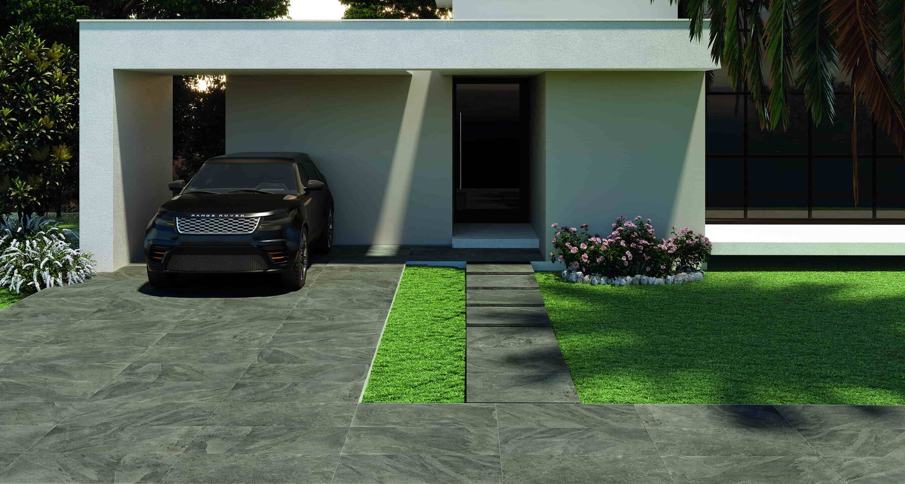 Outdoor-Fliese SLATE piombo 100x100