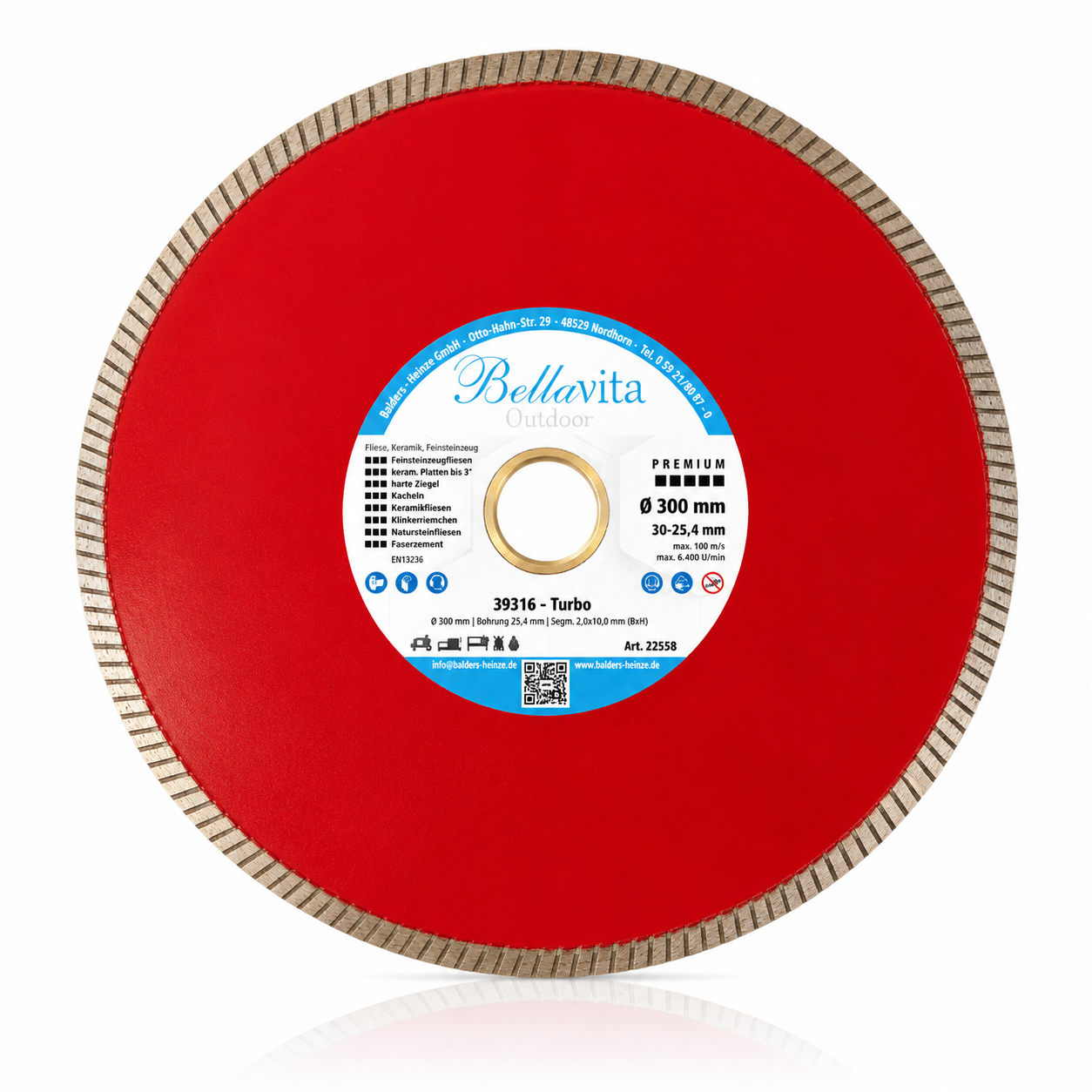 Diamantscheibe Premium Rot D300mm