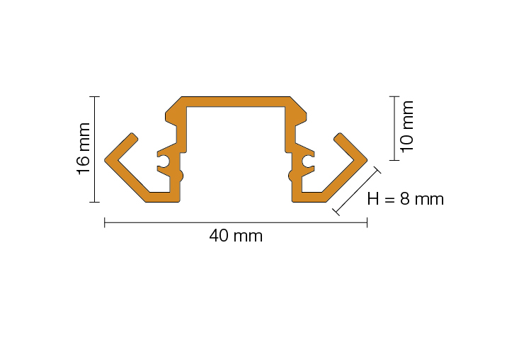 LIPROTEC-LLE 2,5m Aufnahmeprofil Ecke AE
