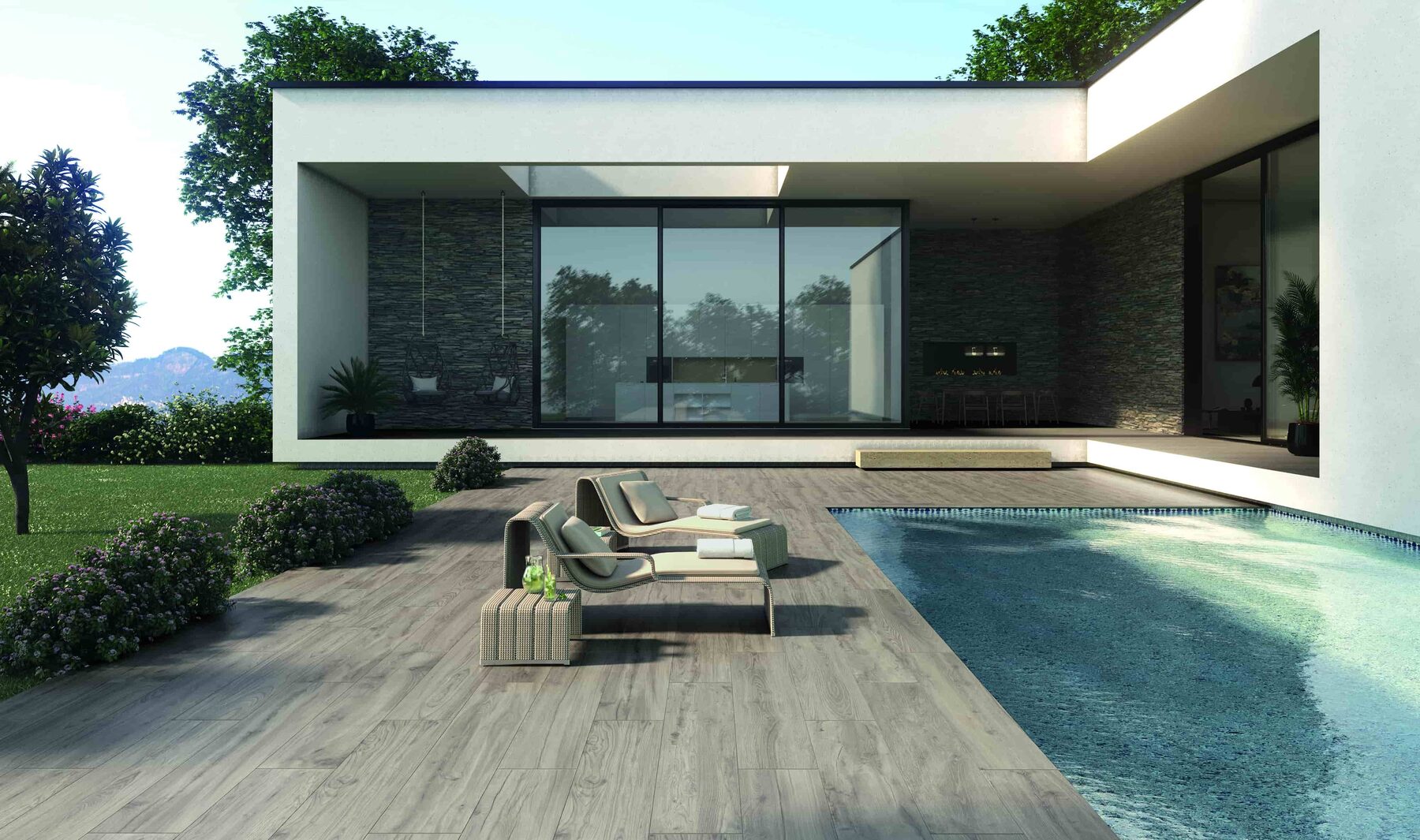 Outdoor-Fliese RUSTIC grey 40x120