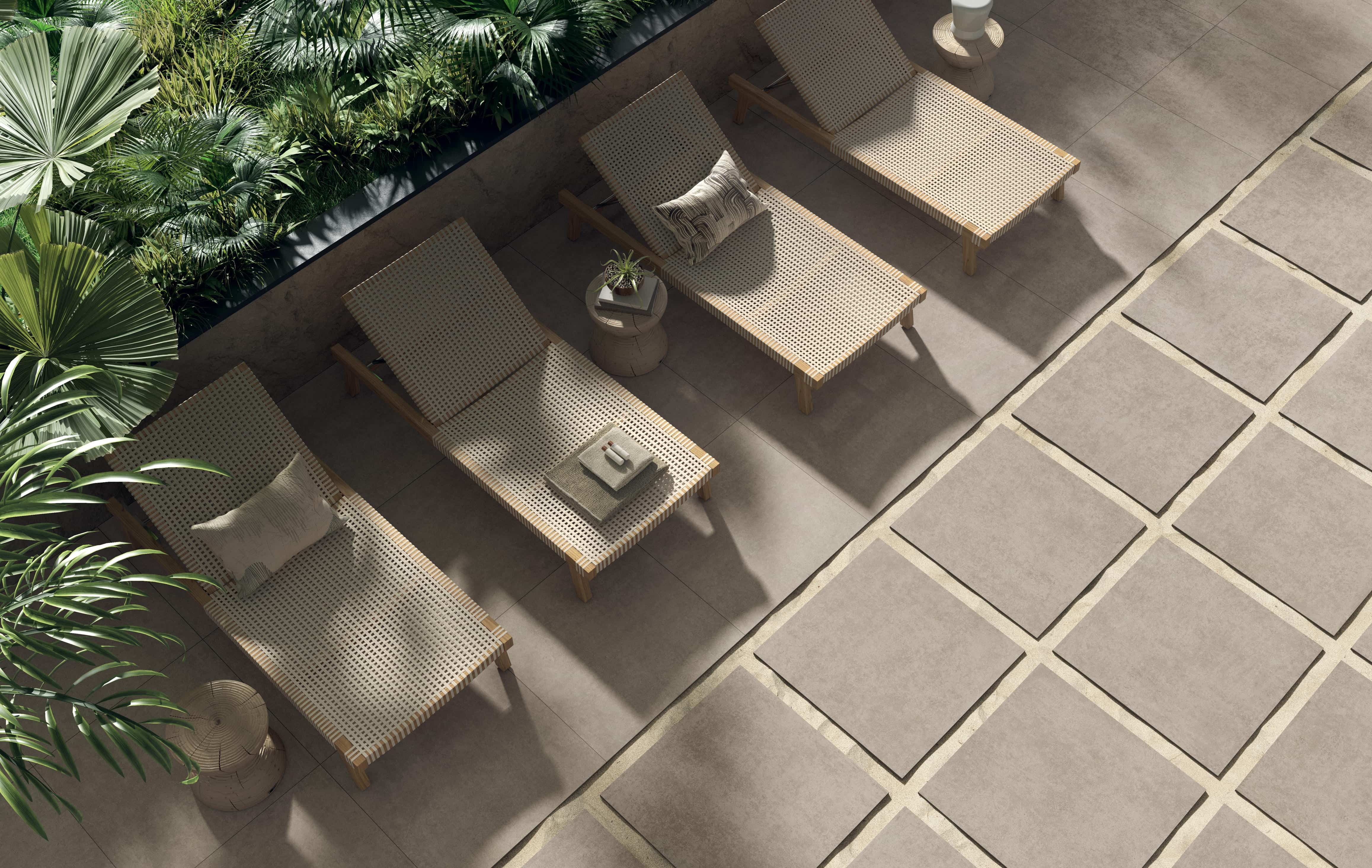 Outdoor-Fliese TERRAE greige 100x100