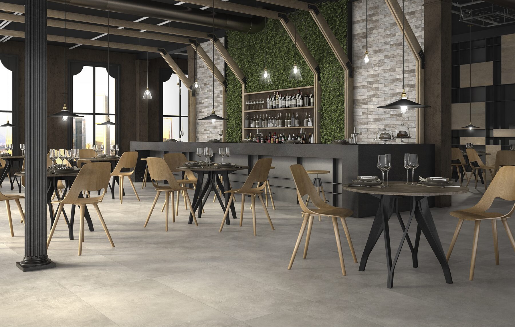 Bodenfliese STILE URBANO Cemento 90x90