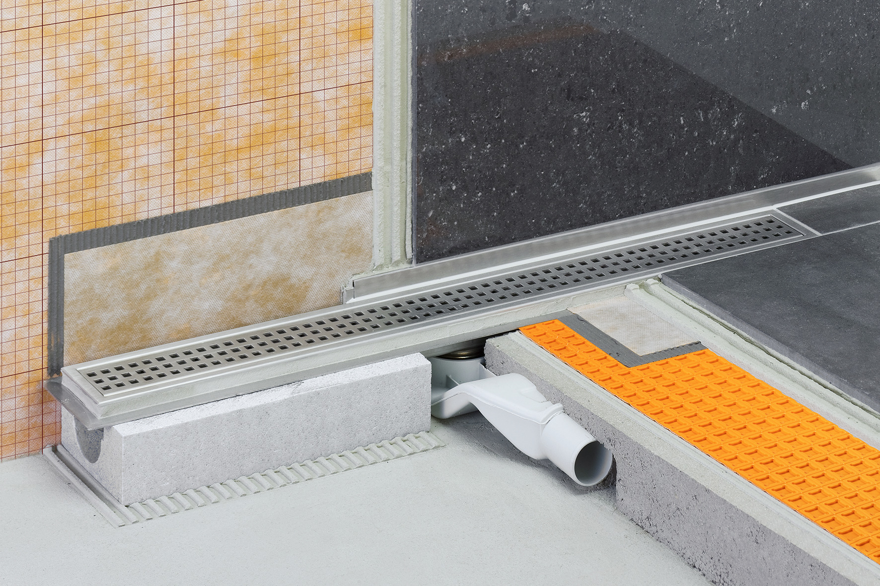 KERDI-LINE 1000mm horizontal DN40 Geruchs