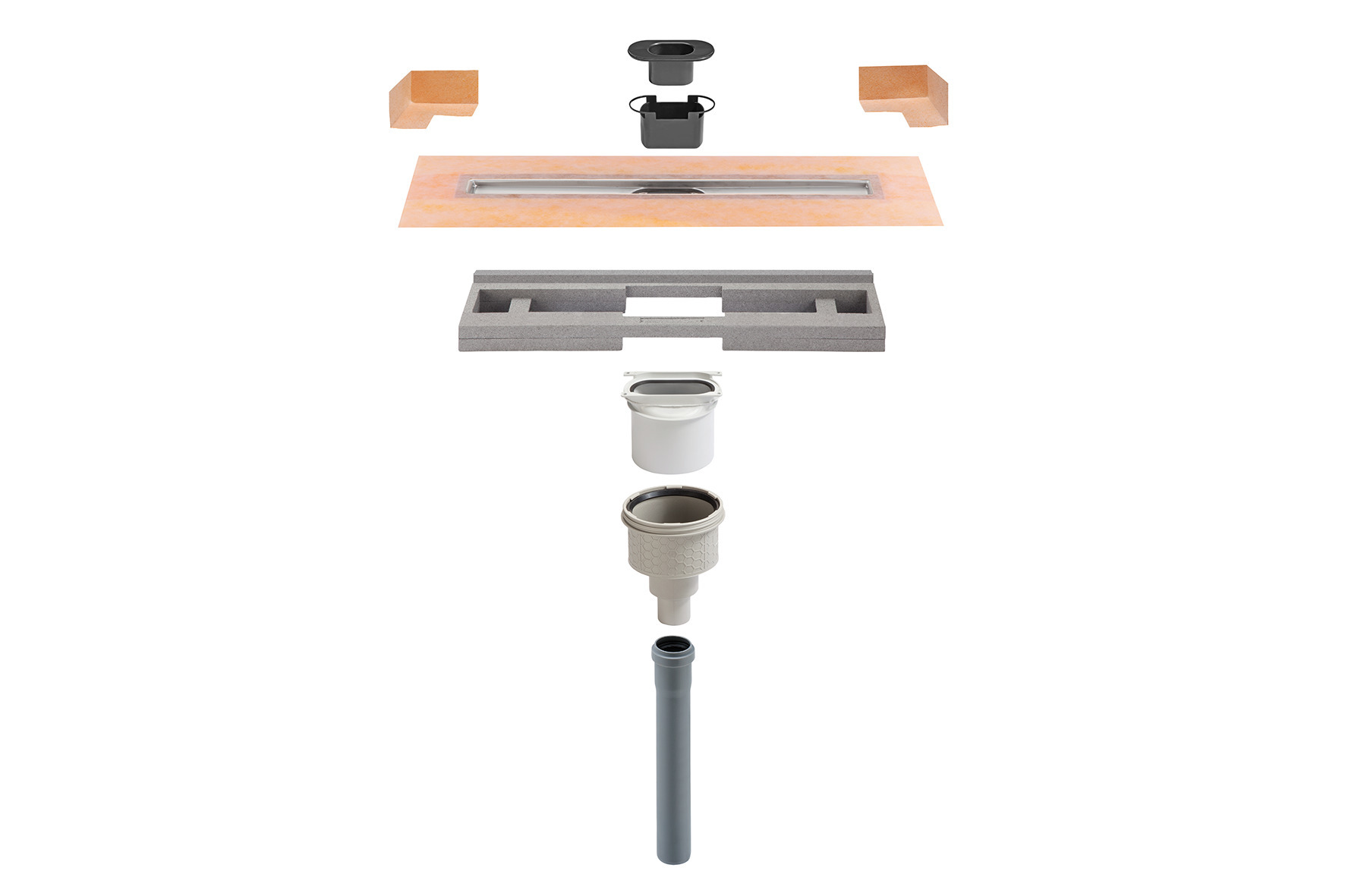 KERDI-LINE 1100mm vertikal DN50 Geruchsve