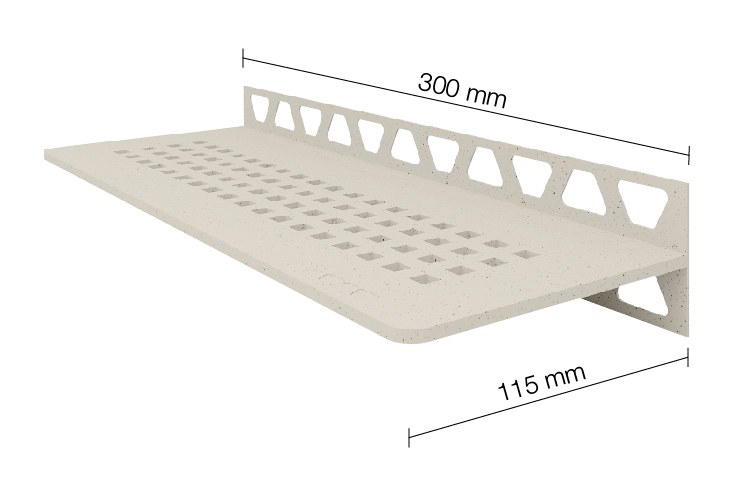 SHELF-W-S1 300x115mm Square TSI