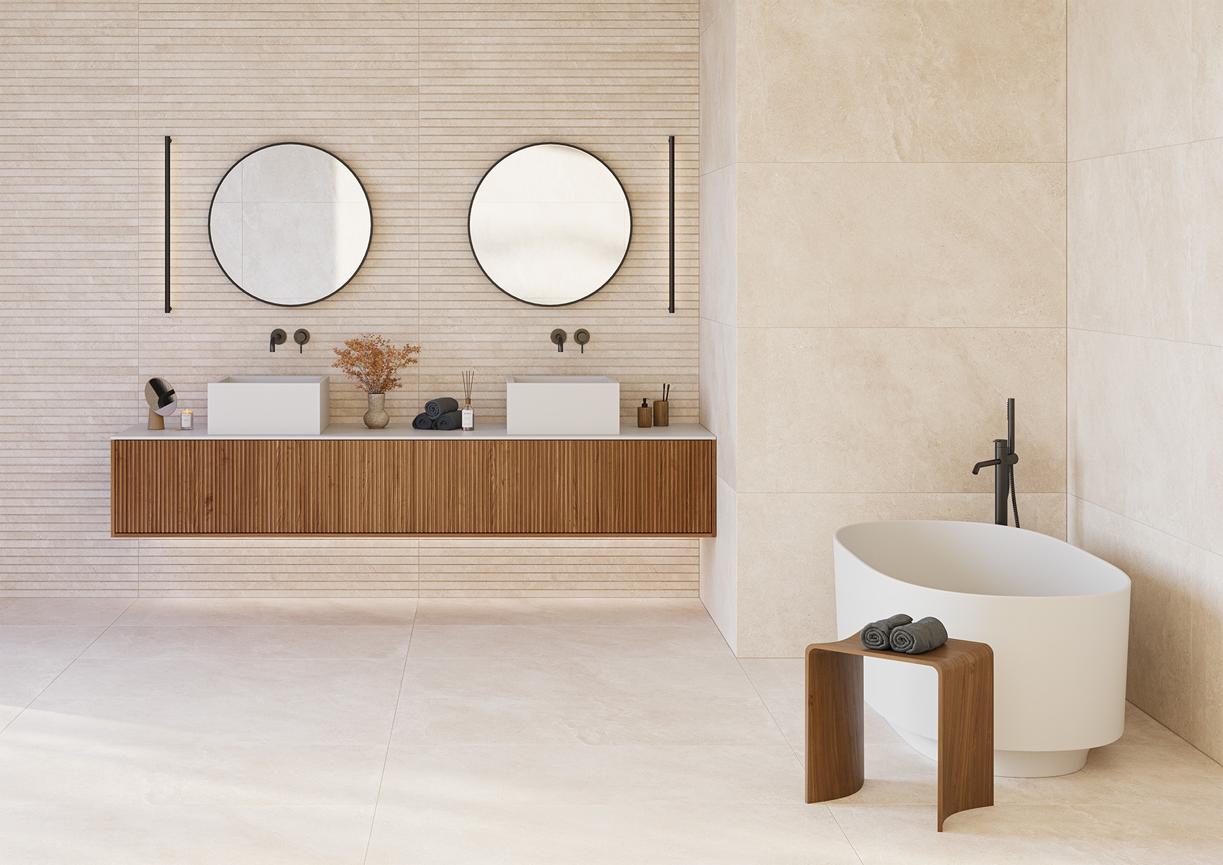 Wandfliese LUNE beige 60x120