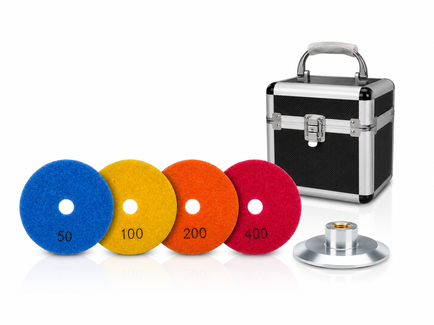 Diamant-Schleifpad-Set 100mm 4-teilig