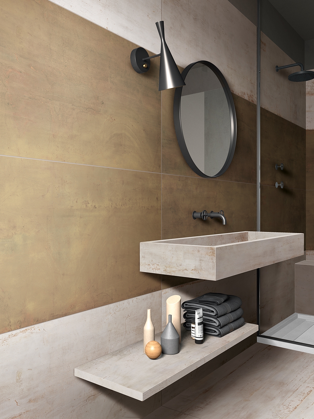Bodenfliese REBEL brass 60x120