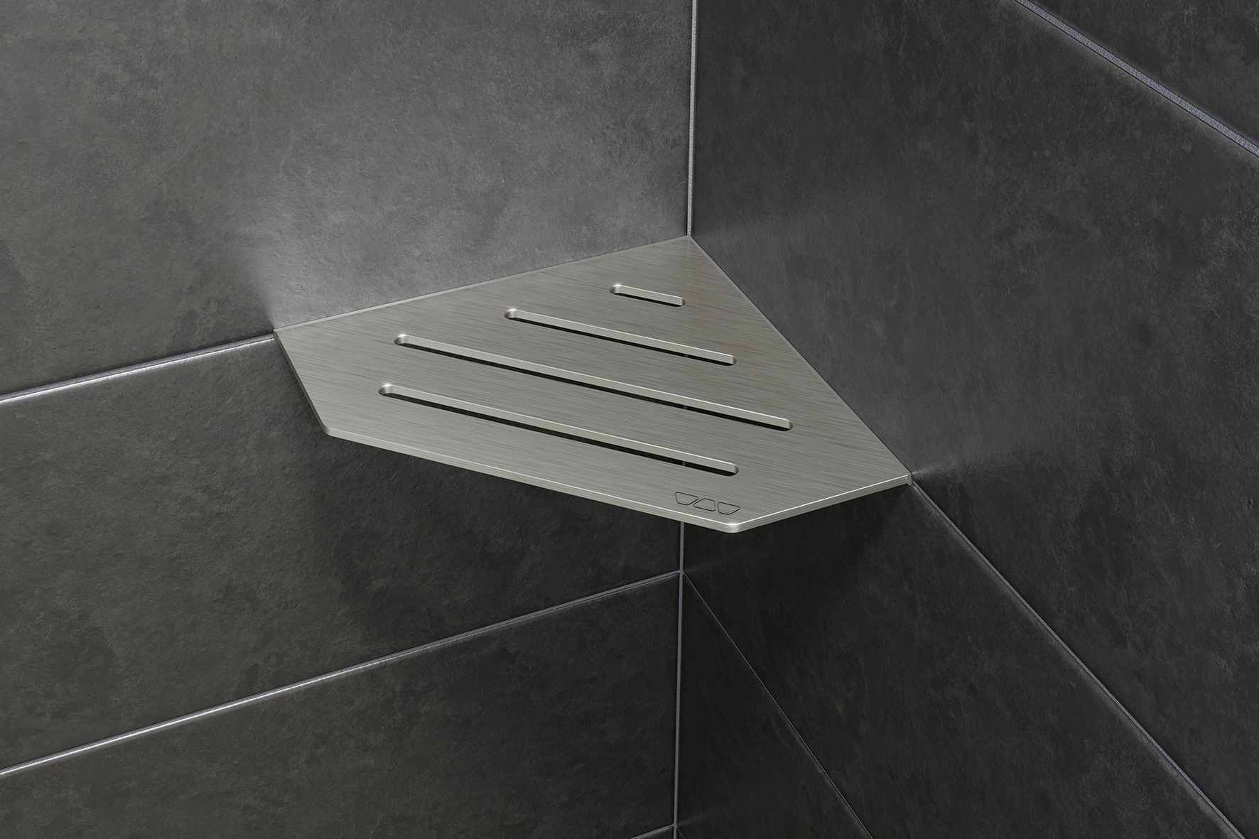 SHELF-E-S2 195x195mm Wave edelstahl gebür