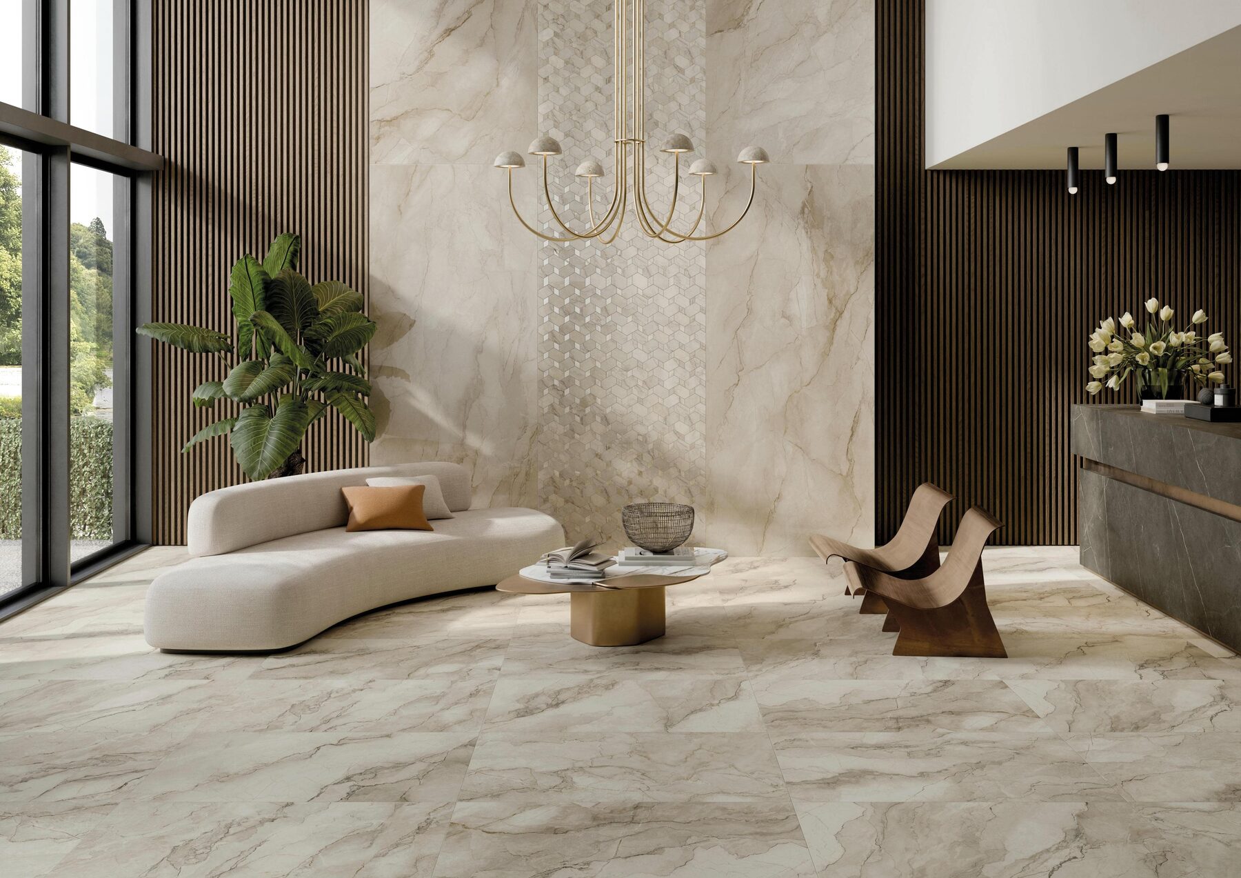 Wandfliese BOLGHERI STONE beige 120 x 280