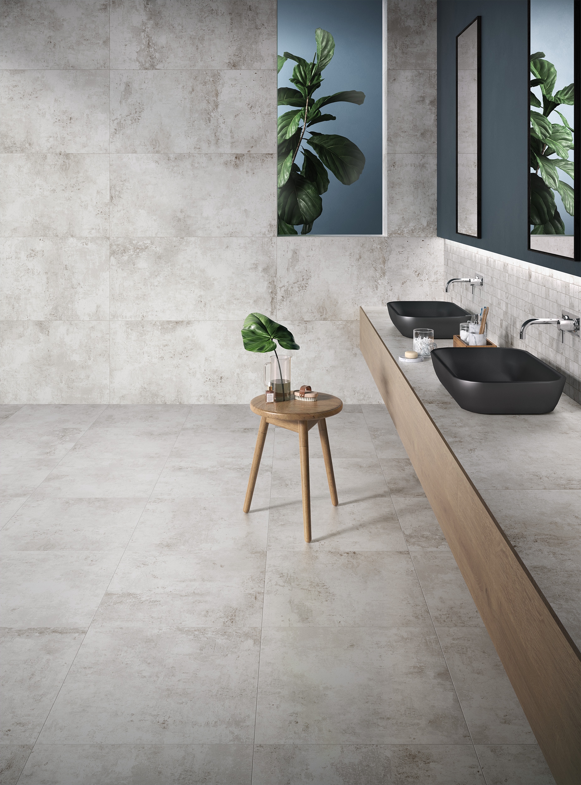 Bodenfliese Paint white 60x120