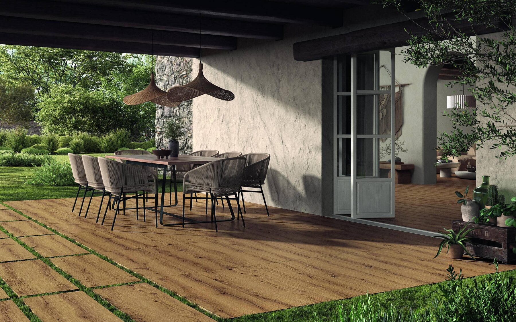 Outdoor-Fliese ALPI castagno 40x120