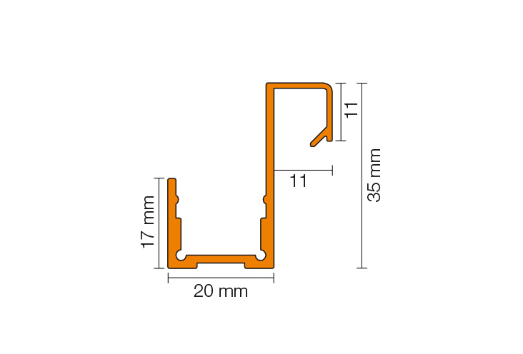 LIPROTEC-WSQ AE 2,5m Aufnahmeprofil indir