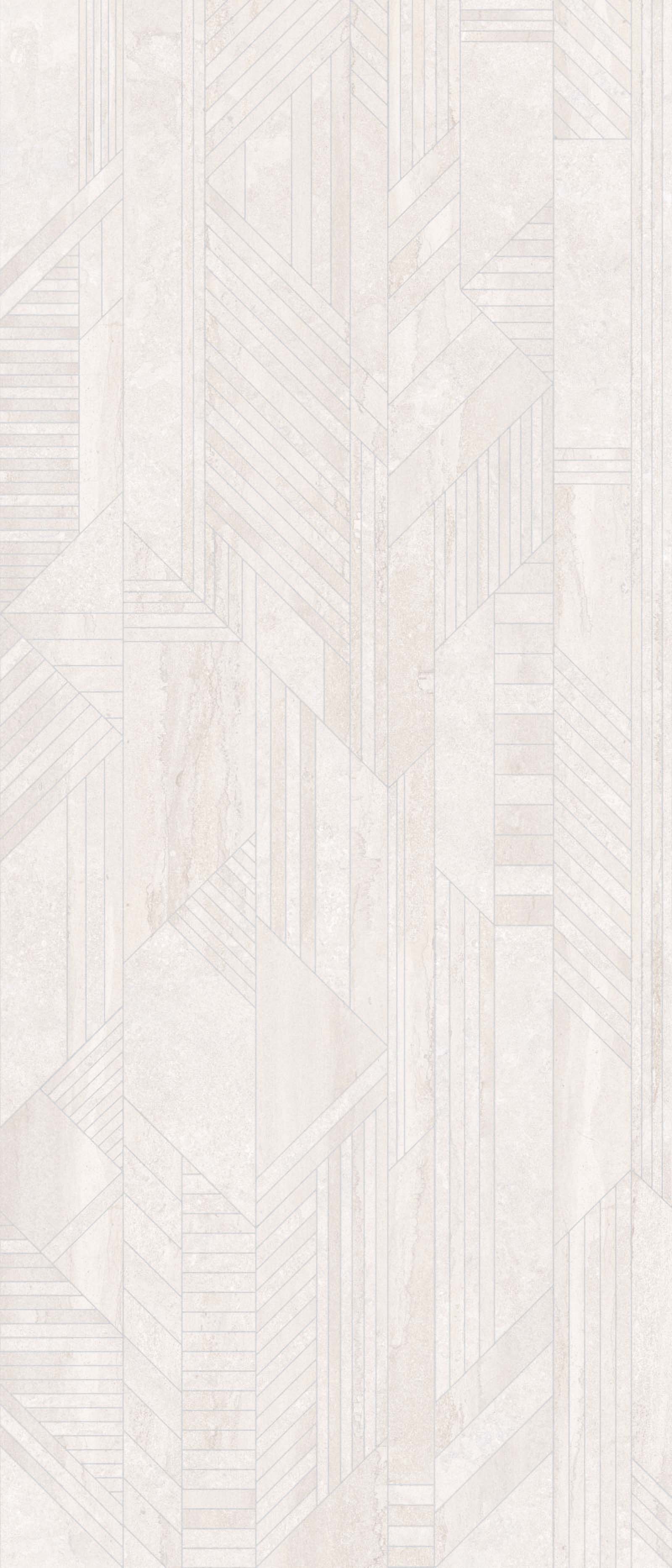 Wandfliese DOUBLE linear tangram white 120x280