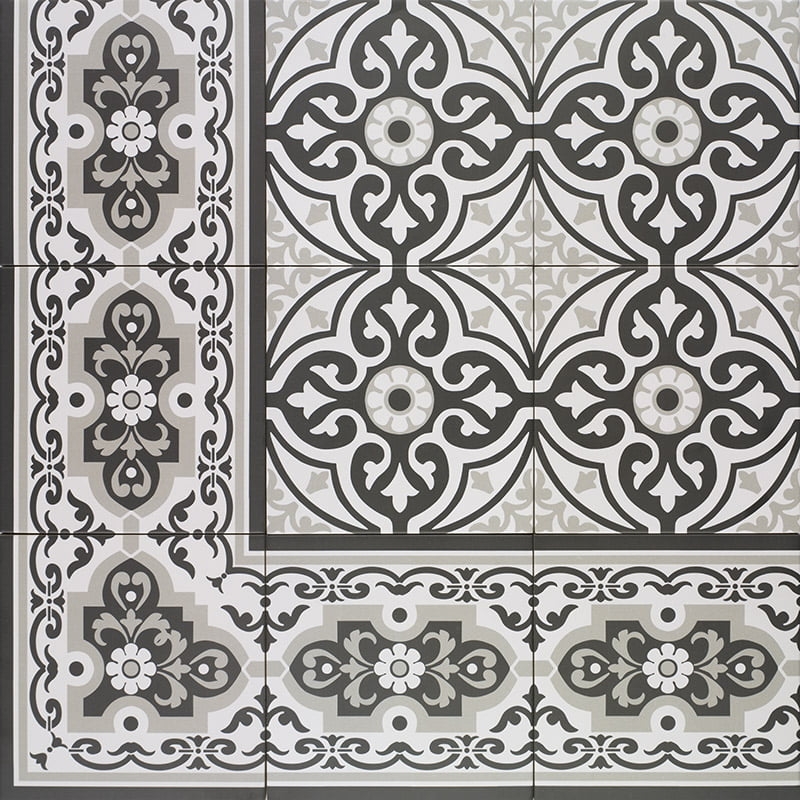 Bodenfliese NORMANDY centro white 20x20