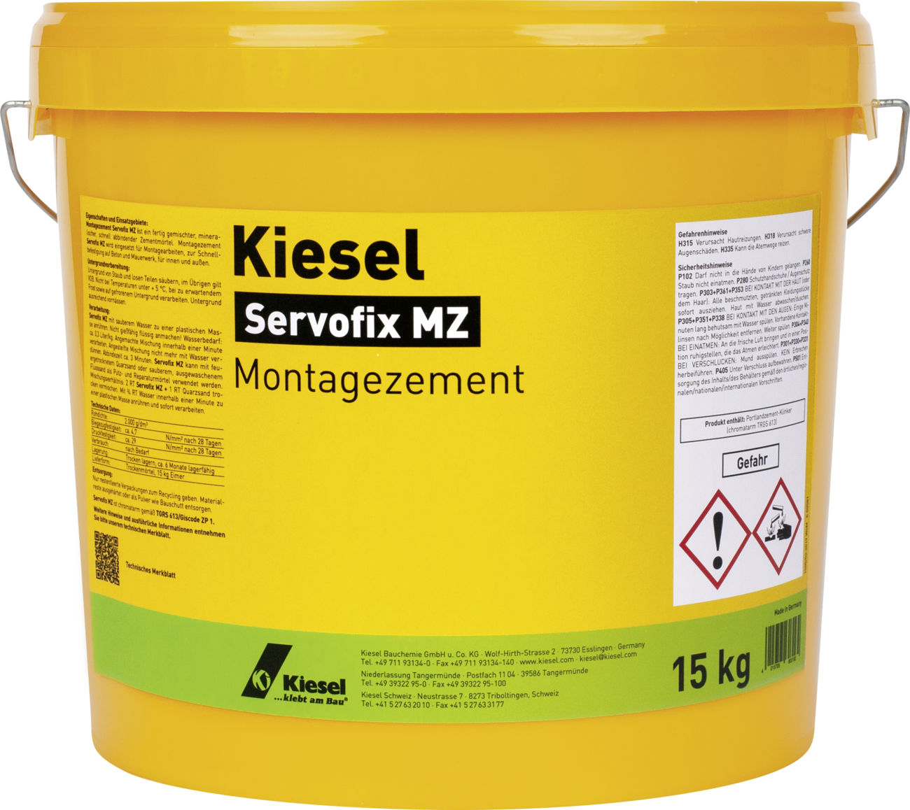 SERVOFIX MZ MONTAGEZEMENT 15 KG EIMER
