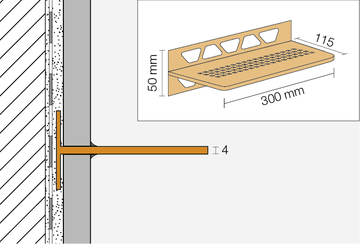 SHELF-W-S1 300x115mm Pure MGS