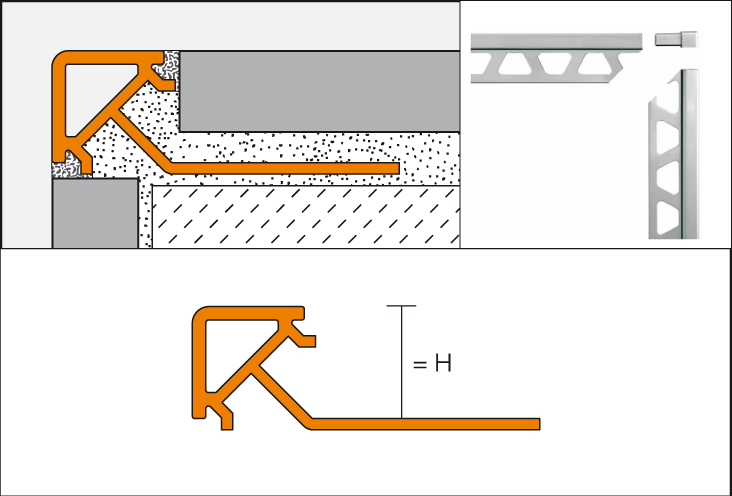 QUADEC-PQ 2,5m Dekorprofil graphitschwarz