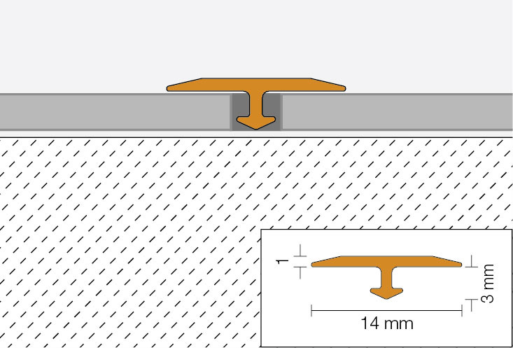VINPRO-T 2,5m Übergangsprofil H=3mm ATGB